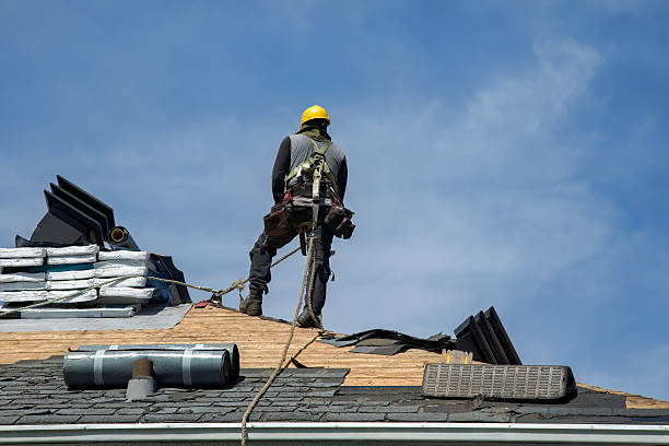 Professional Roofing technician working in Georgetown, NY